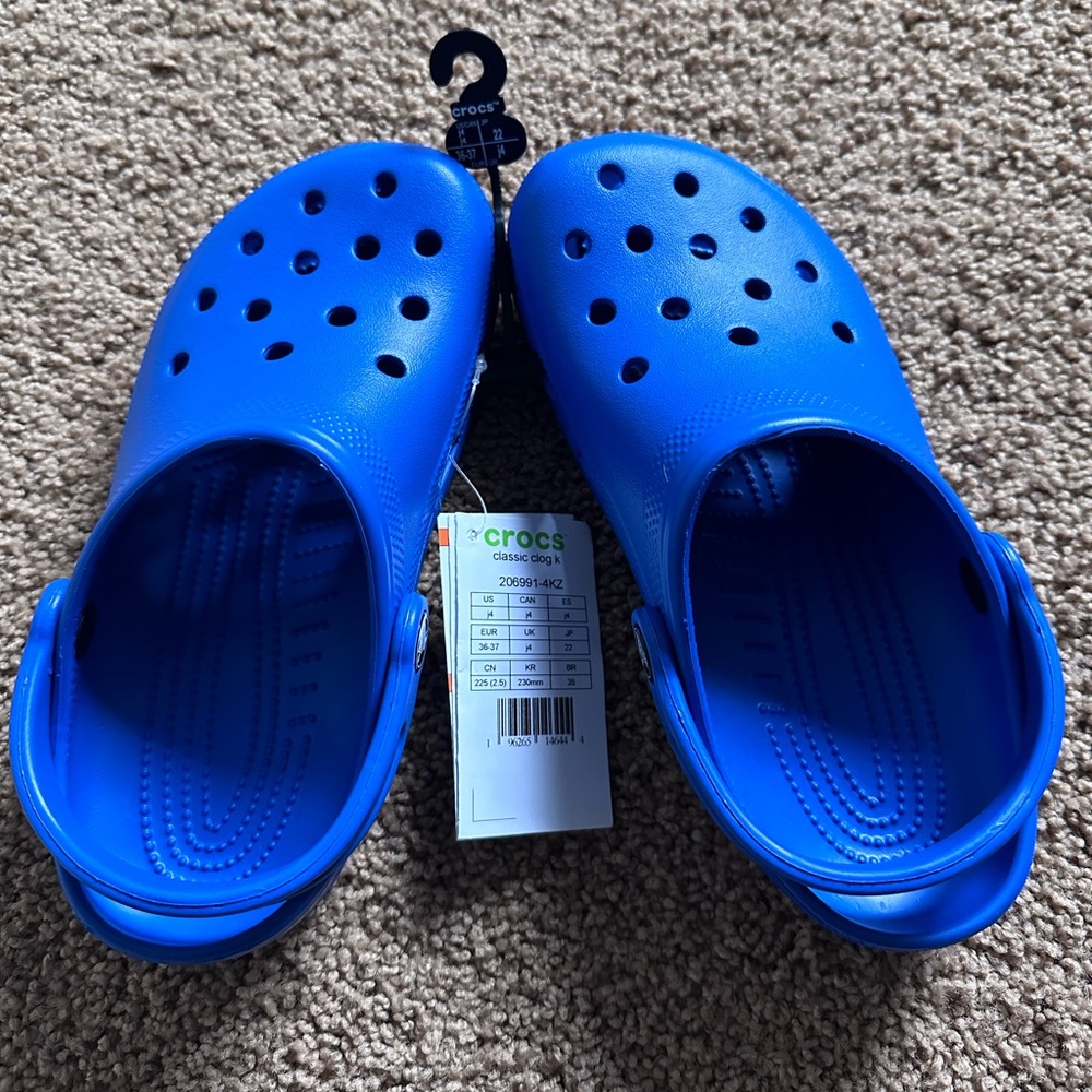 NWT: Bright blue Crocs- Classic Clog